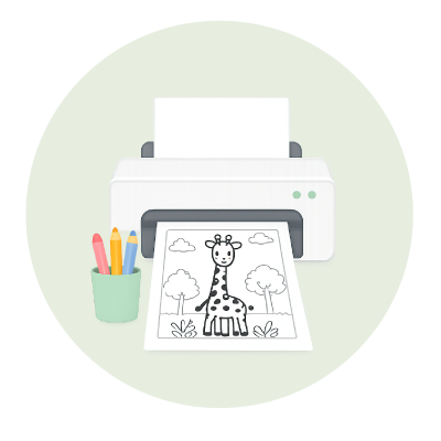 Print icon for step 2 of printable activity process
