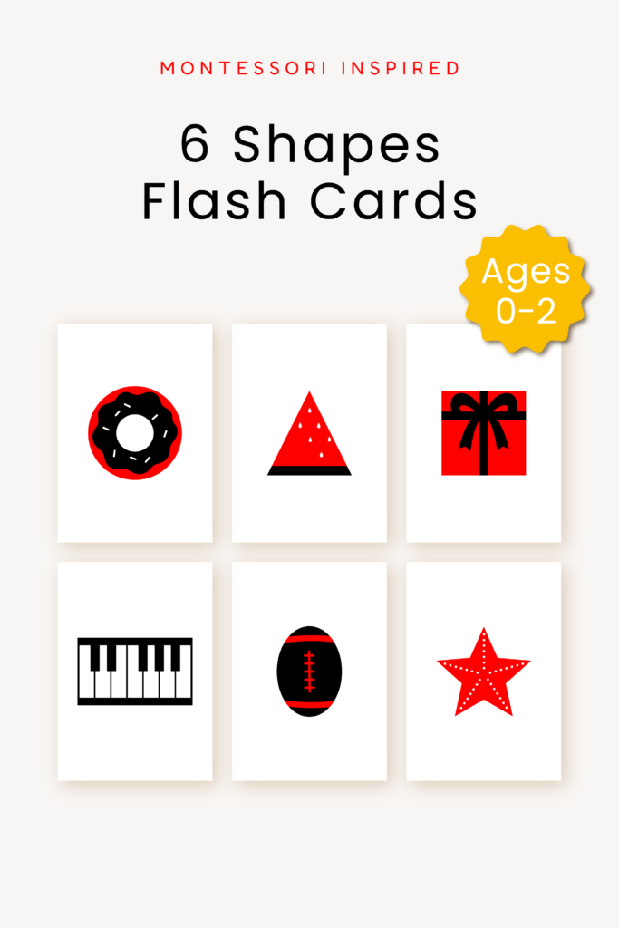 high contrast shape flash cards for babies